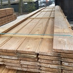 Ca. 38x Douglas Blokhut Profiel, 28x175mm, lengte 500cm